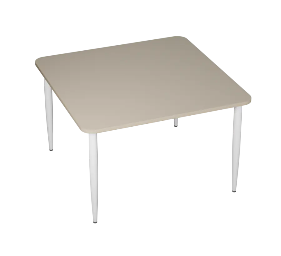 PLAYFORM 226 modulární hravé stoly, výška 750 mm, kovová podnož bílá, deska 25 mm, saténově šedá